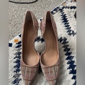 INC International Concepts Women's Glittering Pink and Gold Heels